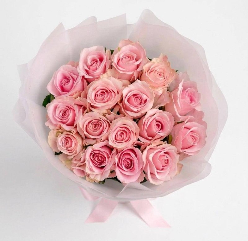 Моно-букет из розовых роз